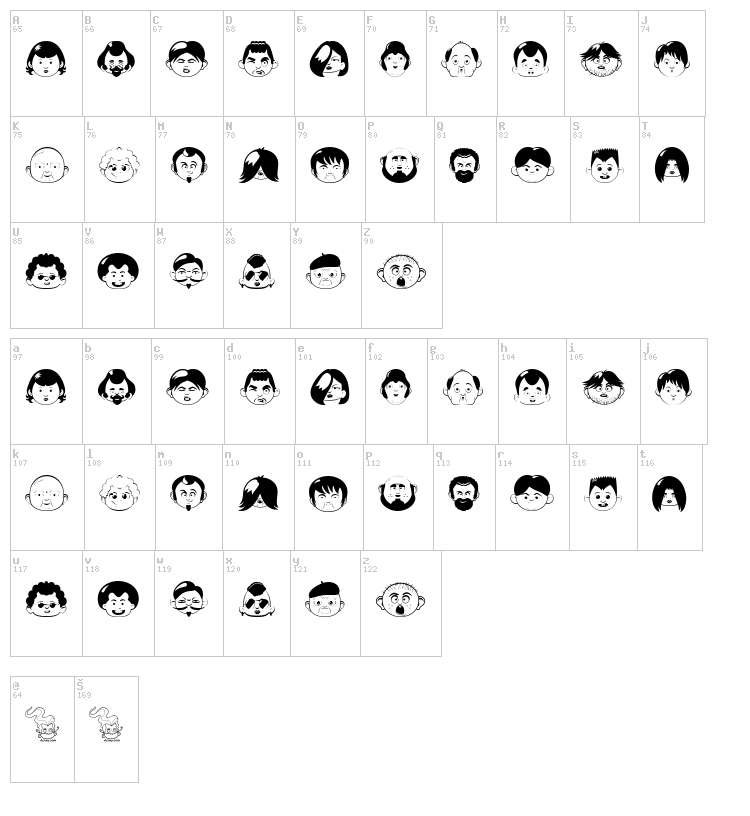 Keep It Up font map